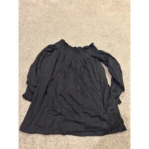 Ralph Lauren Women's Black Balloon Sleeve Off The Shoulder Blouse‎ Top Size XS